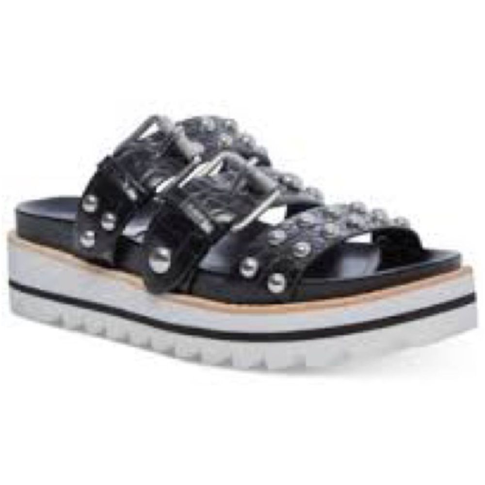 Steven by Steve Madden Black Studded Sandals Sz 7.5 - Picture 2 of 8